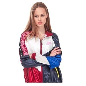 Nike Sporty & Rich Girl Color-block Track Jacket Windbreaker AR3025-677 Size M
